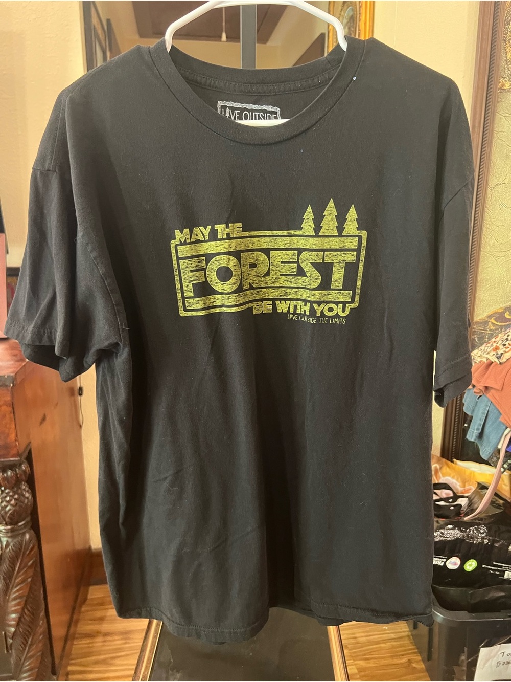 May The Forest Be With You Graphic Tee - Black and Yellow - Picture 2 of 4